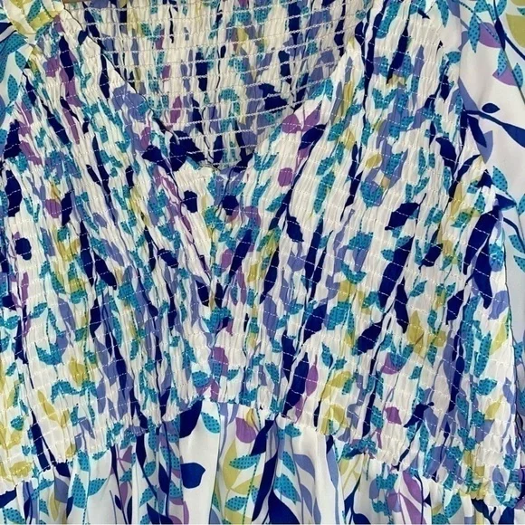 Jodifl Shades Of Blue Smocked Blouse - Picture 4 of 8